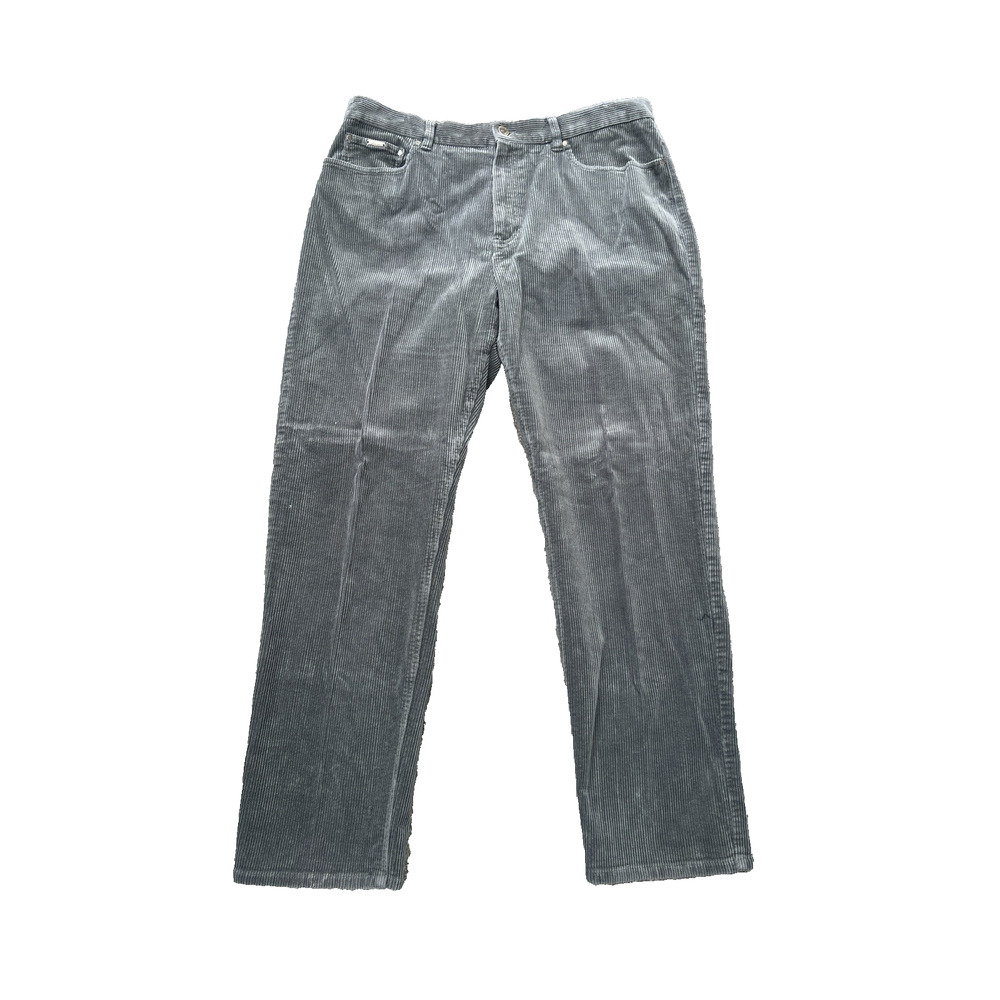 Lauren Ralph Lauren Women's Navy GREEN Corduroy Classic Straight Pants Sz 16 C17